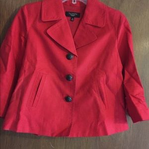 Talbots Red Linen Jacket.